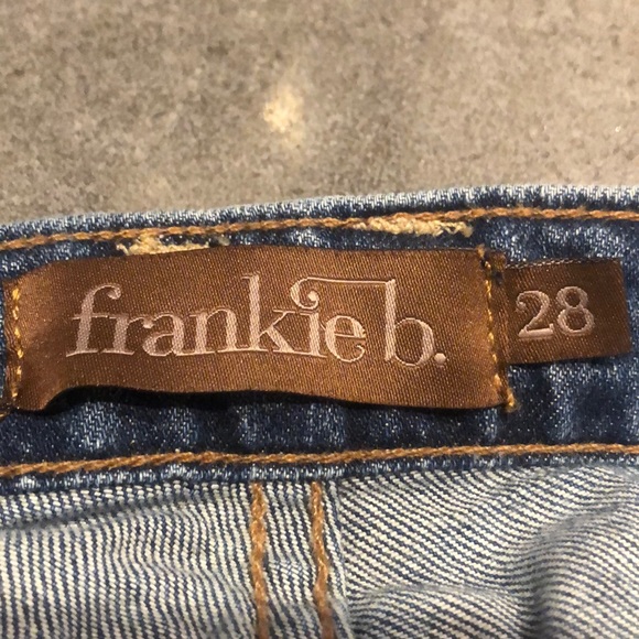 🌟 Vintage Y2K Frankie B. Distressed Jeans – 80s Fishnet Peekaboo Accents 🌟 - Picture 6 of 6